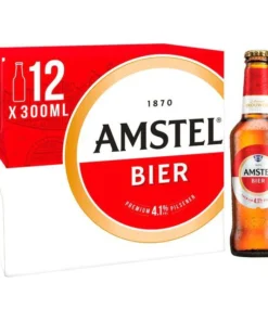 Amstel Lager Beer Bottle 300ml (12-Pack)